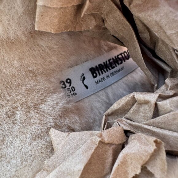 New Birkenstock Arizona Big Buckle Shearling Sandals Leather Brown US 8 / EUR 39 - Picture 7 of 14